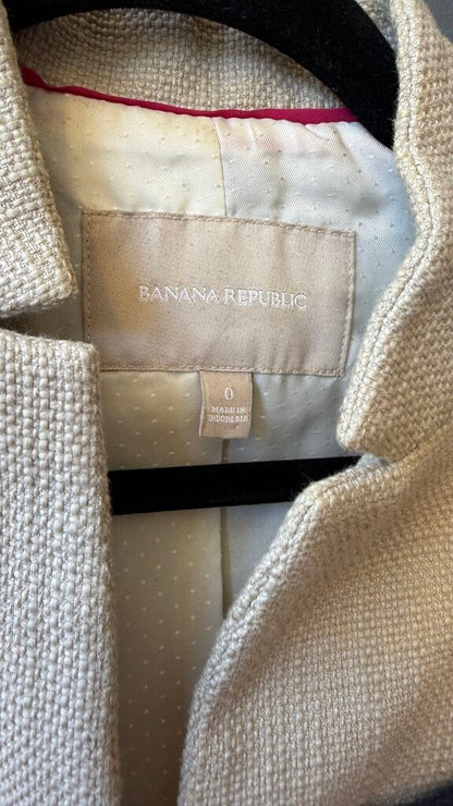 One Button Tweed Jacket