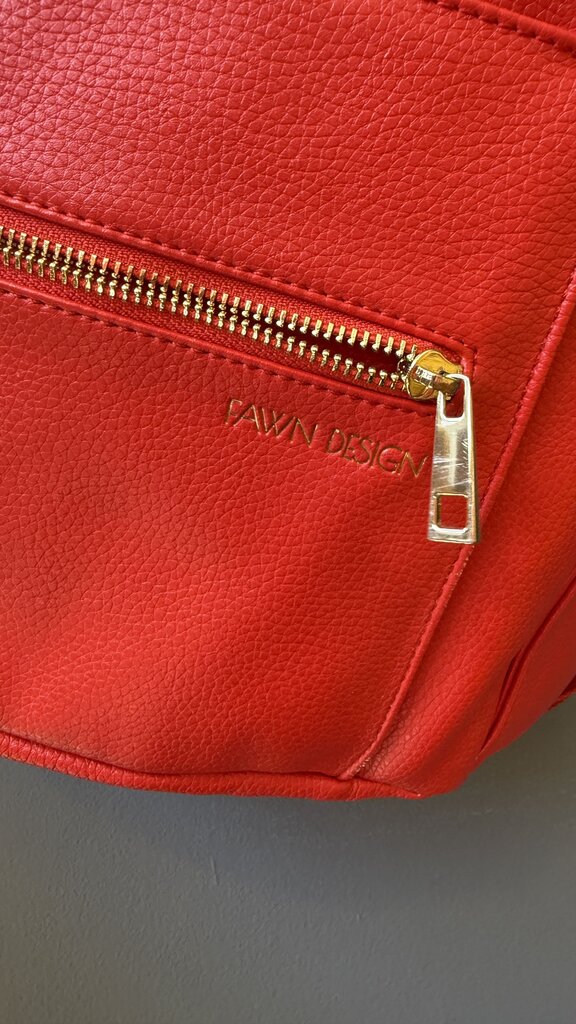 Faux Leather Diaper Backpack Bag