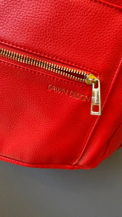 Faux Leather Diaper Backpack Bag