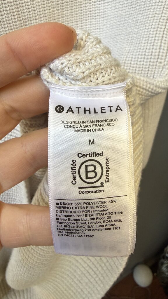 Merino Blend Vneck Ribbed Sweater