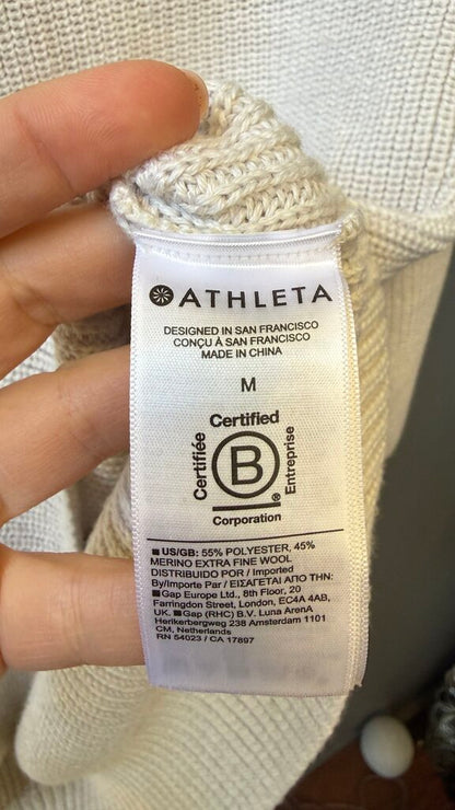 Merino Blend Vneck Ribbed Sweater