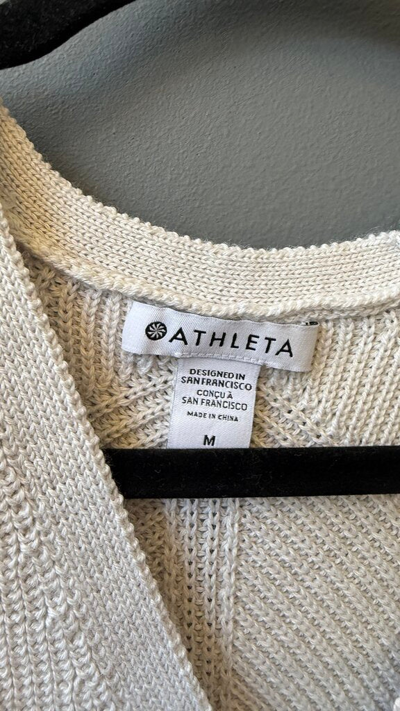 Merino Blend Vneck Ribbed Sweater