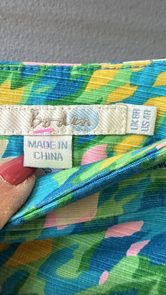 Multi Colored Print Pencil Skirt