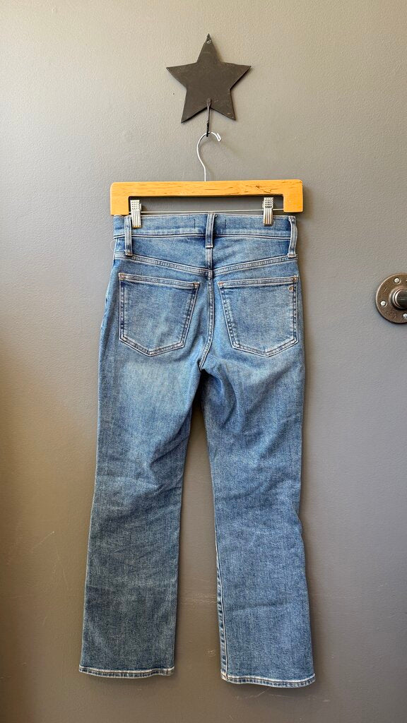 Mid Rise Kick Out Jeans