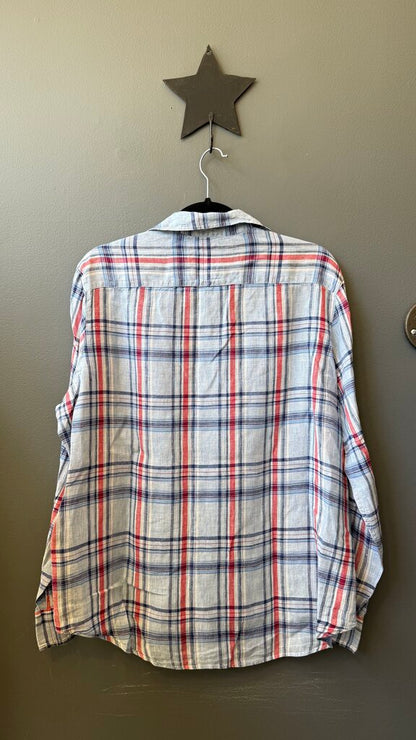 Linen Plaid Eileen Button Up Shirt