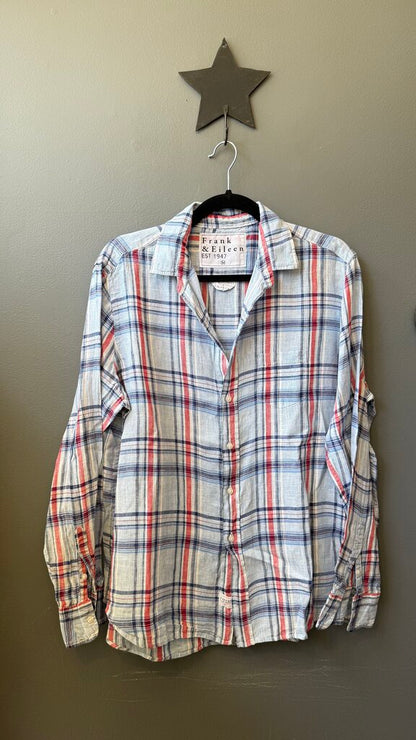 Linen Plaid Eileen Button Up Shirt