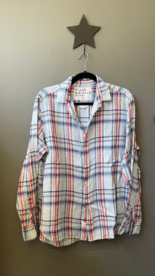 Linen Plaid Eileen Button Up Shirt