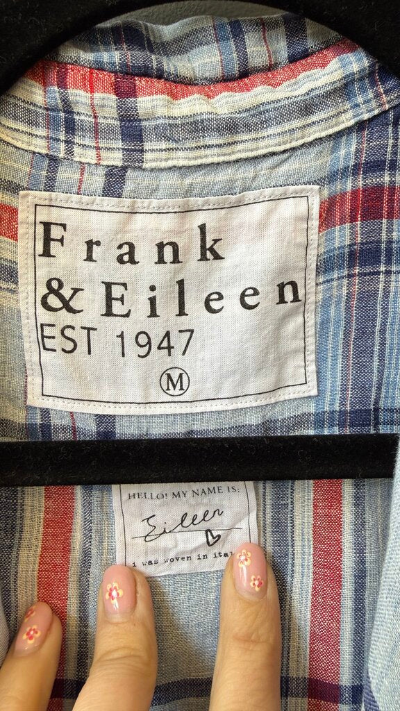 Linen Plaid Eileen Button Up Shirt