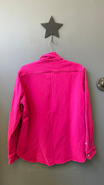 Terry Sweatshirt Button Up Shirt