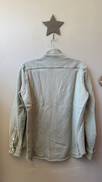 Terry Sweatshirt Button Up Shirt