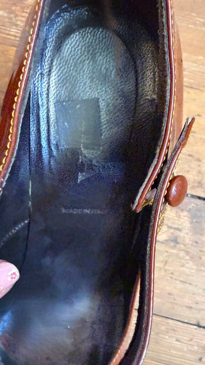 Patent Square Toe Block Heel Maryjanes