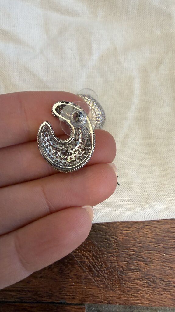 Tuckernuck Silver Crystal Vera Earrings