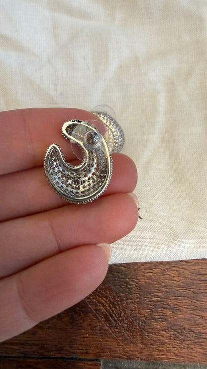 Tuckernuck Silver Crystal Vera Earrings
