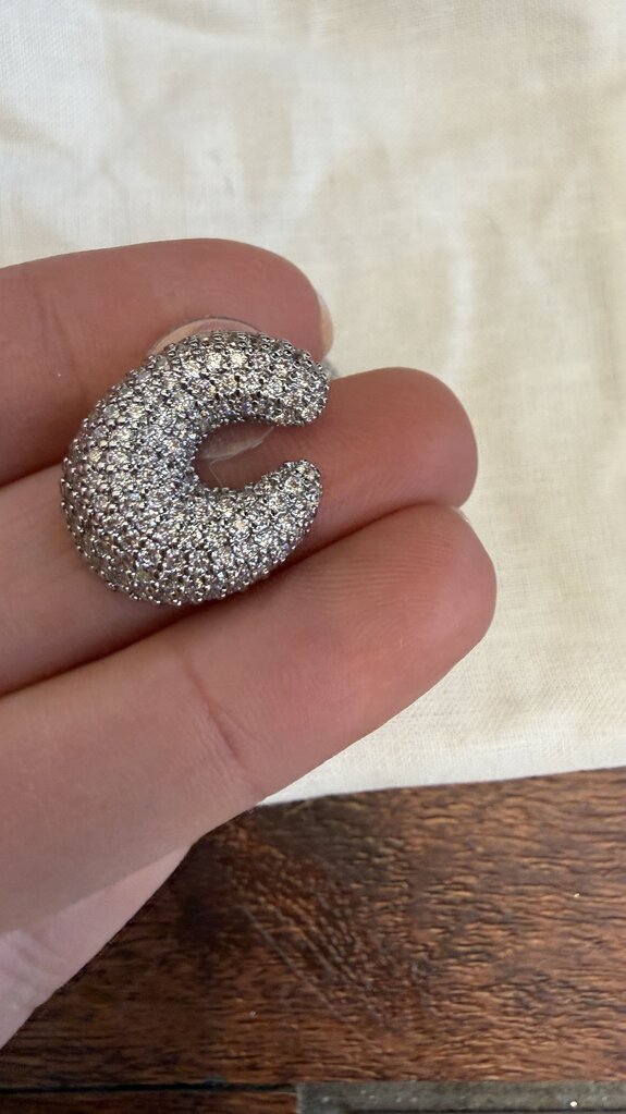 Tuckernuck Silver Crystal Vera Earrings