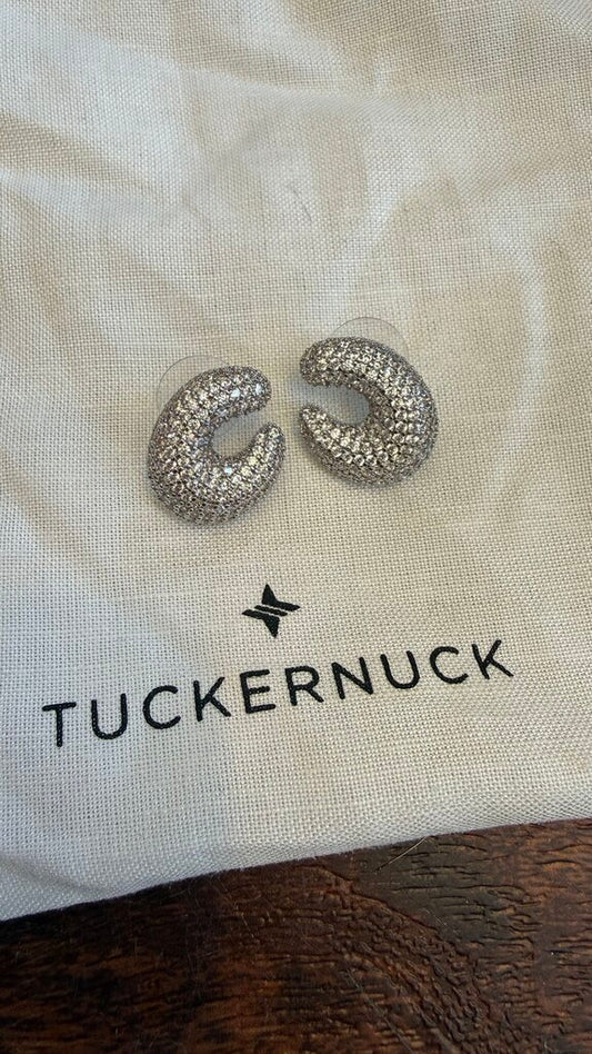Tuckernuck Silver Crystal Vera Earrings