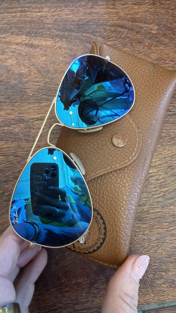 RayBan 3025 Mirror Polarized Large Aviator Sunglasses