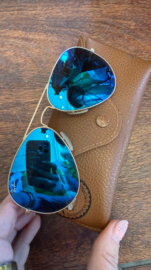 RayBan 3025 Mirror Polarized Large Aviator Sunglasses