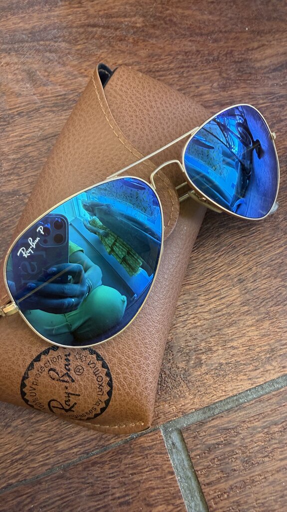 RayBan 3025 Mirror Polarized Large Aviator Sunglasses