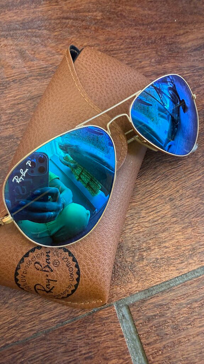 RayBan 3025 Mirror Polarized Large Aviator Sunglasses