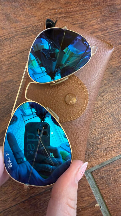RayBan 3025 Mirror Polarized Large Aviator Sunglasses