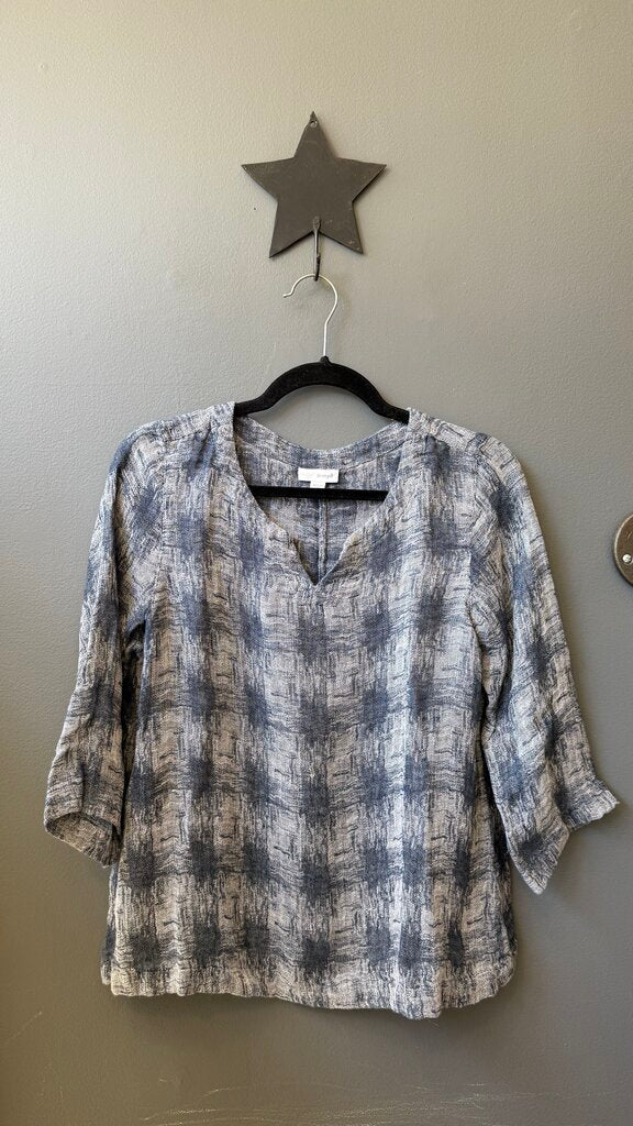 Petite Linen Blend Blouse