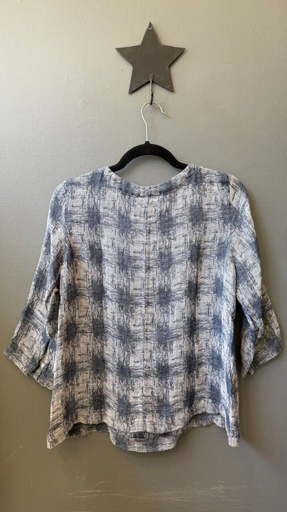 Petite Linen Blend Blouse