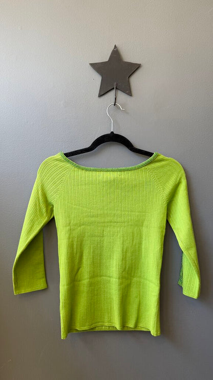 Beaded Trim Ribbed Knit Top