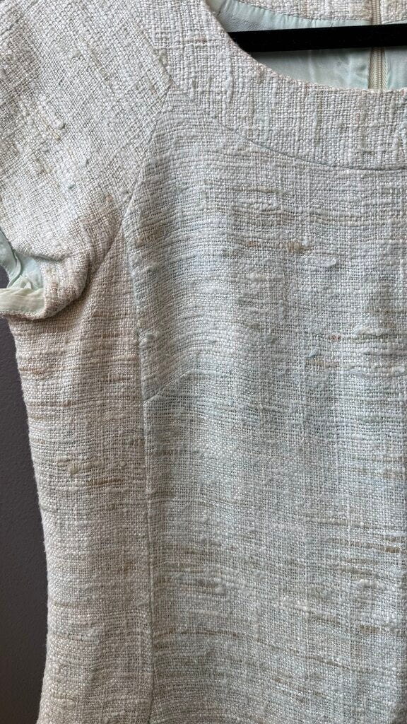 Tweed Cap Sleeve Sheath Dress