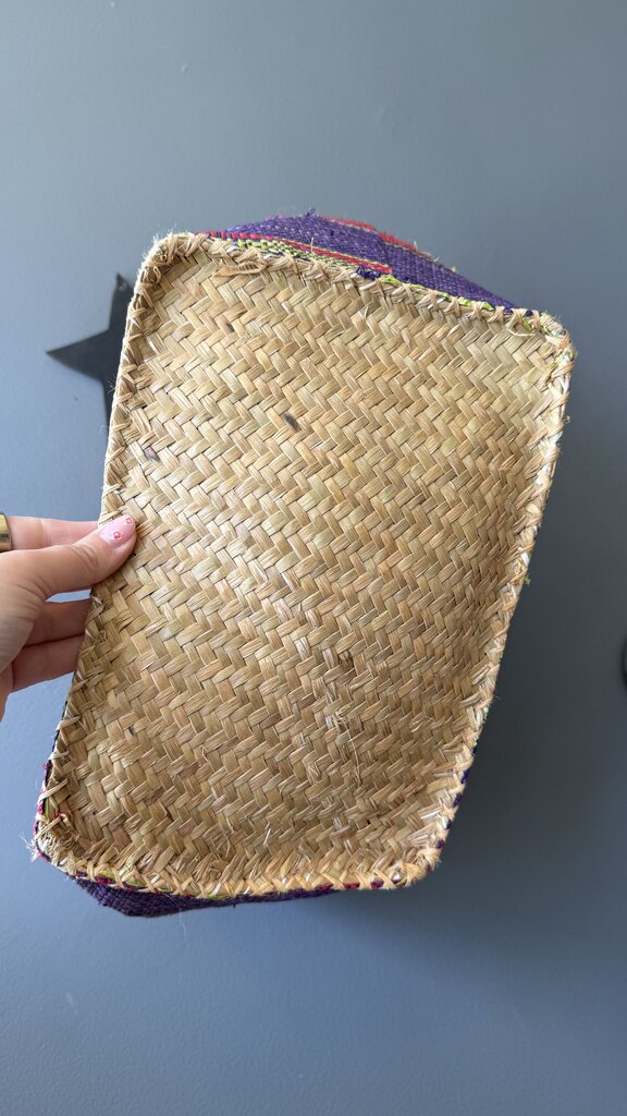 Woven Pom Pom Tote
