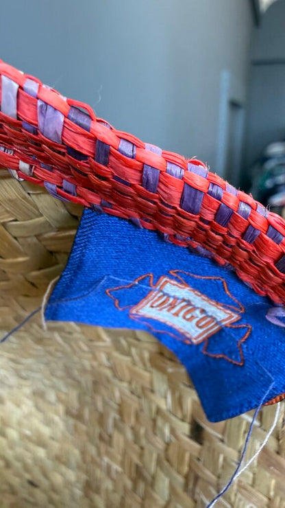 Woven Pom Pom Tote