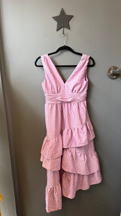 Polka Dot Ruffle Midi Dress