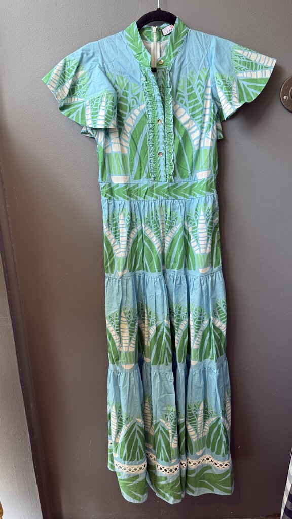Tiered Short Sleeve Maxi Dress