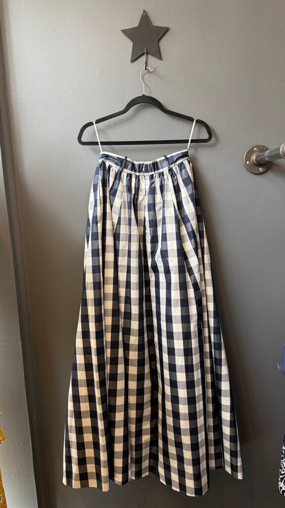Gingham Maxi Ball Skirt