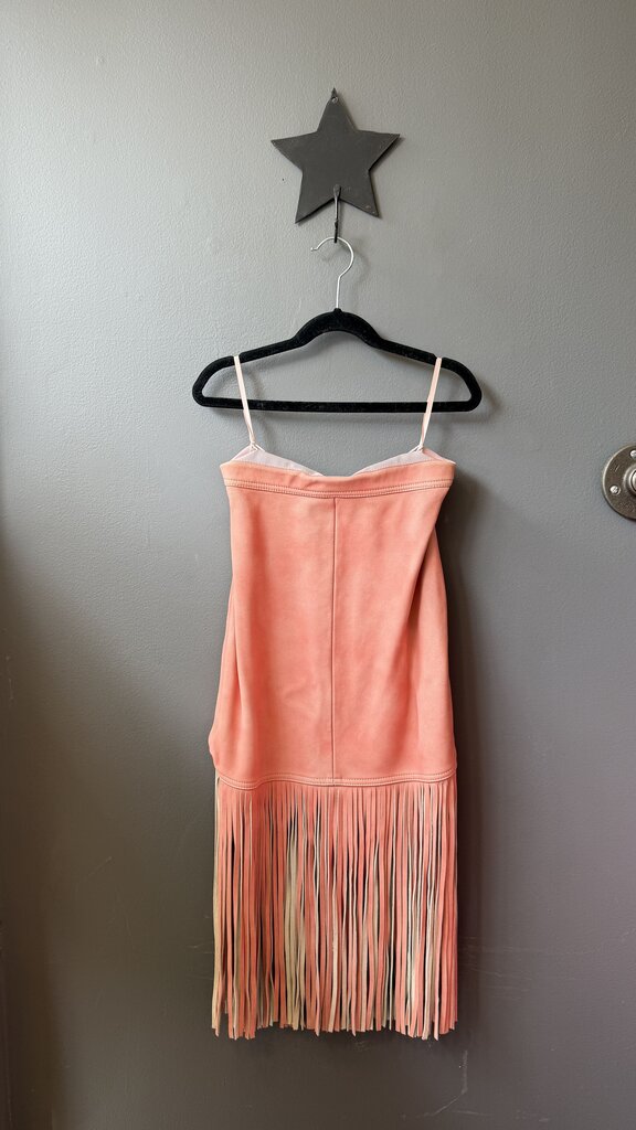 Leather Fringe Skirt