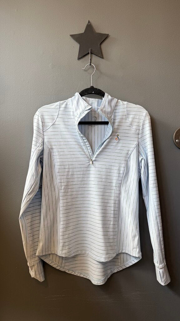 1/4 Zip Stripe Active Pullover