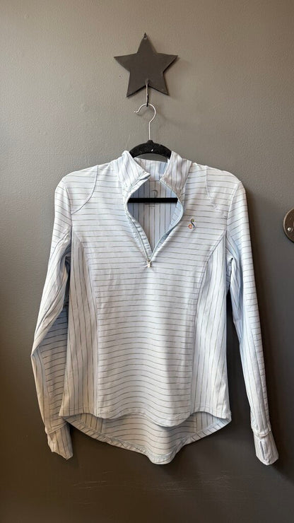 1/4 Zip Stripe Active Pullover