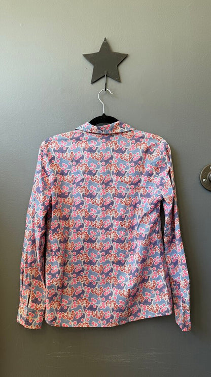 Italian Cotton Floral Button Up Shirt