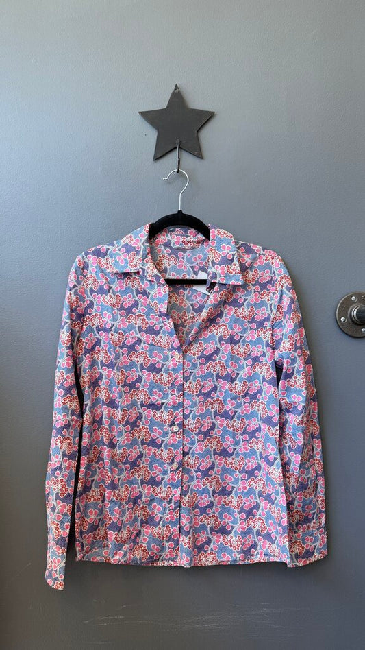 Italian Cotton Floral Button Up Shirt