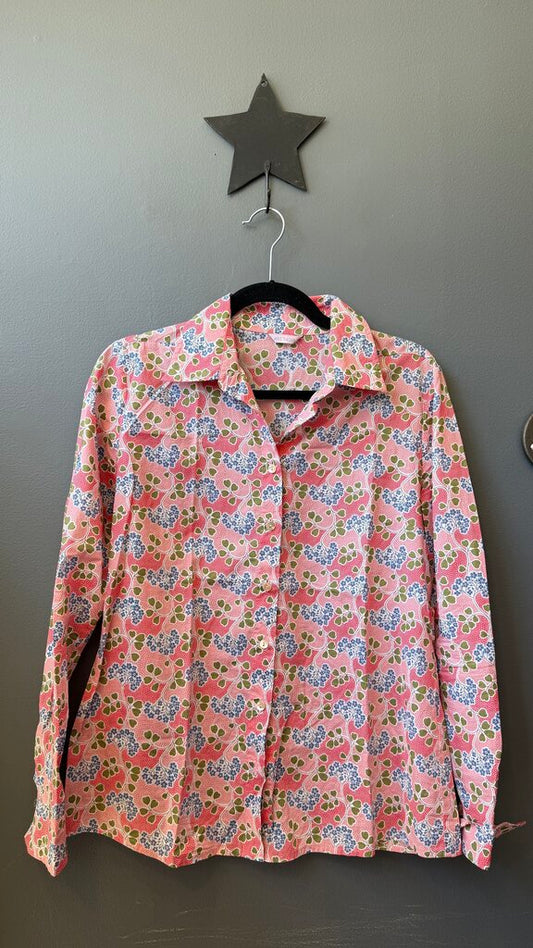 Italian Cotton Floral Button Up Shirt