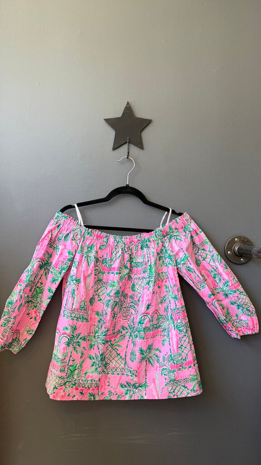 Off the Shoulder Poplin Blouse