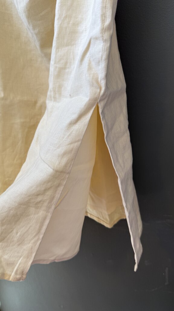 Side Slit Adjustable Strap Linen Top