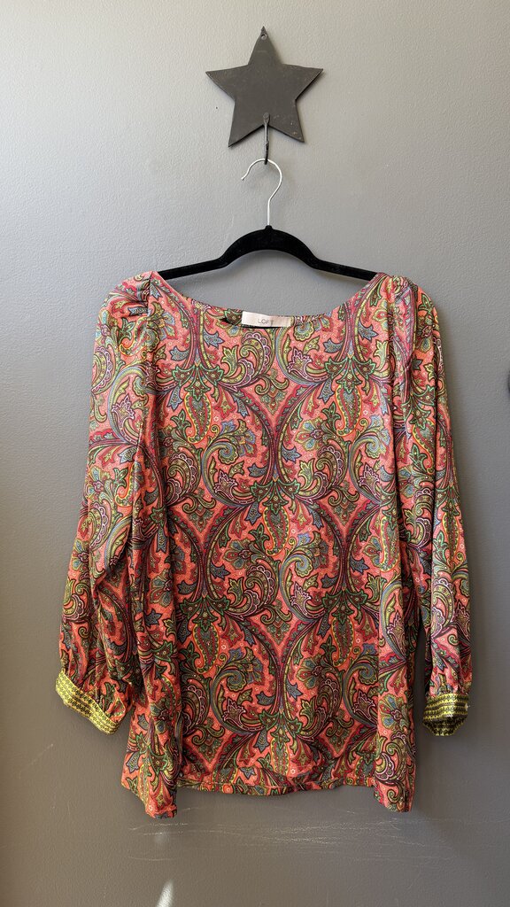 Paisley Boatneck Blouse