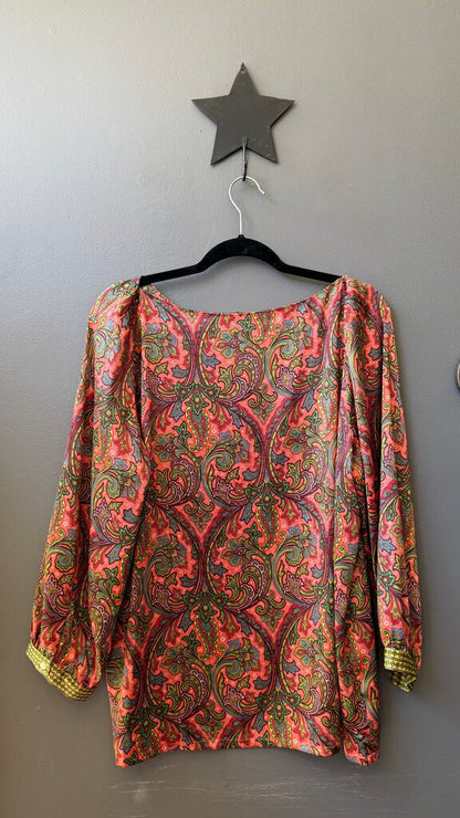 Paisley Boatneck Blouse