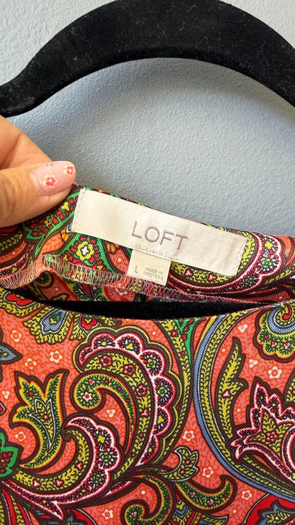 Paisley Boatneck Blouse