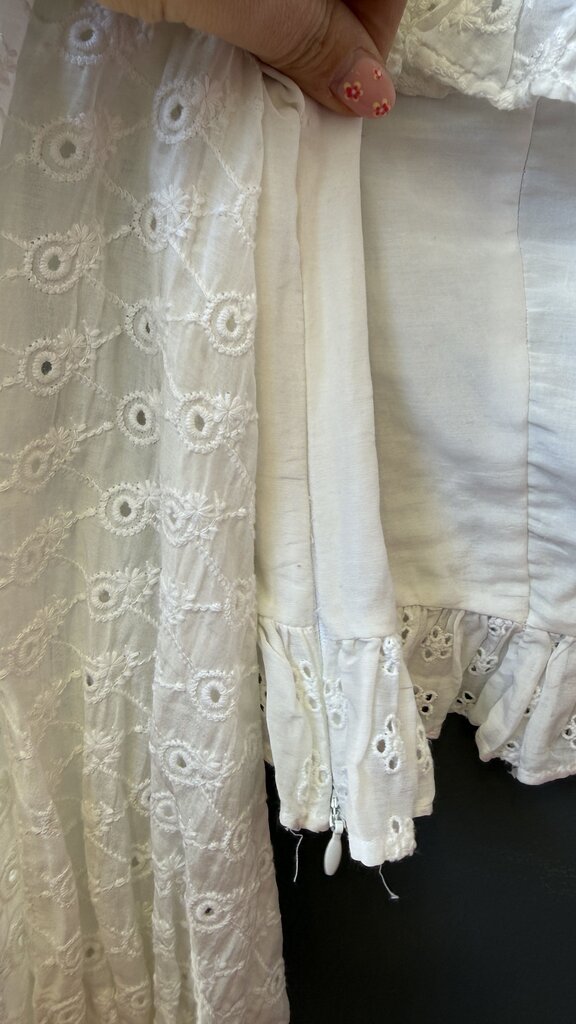 Eyelet Lace High Neck Blouse