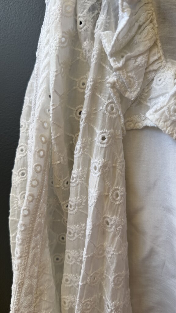 Eyelet Lace High Neck Blouse