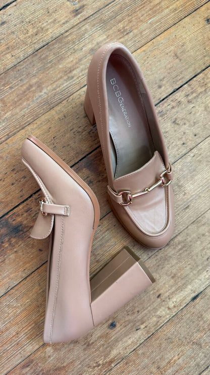 Loafer Block Heels