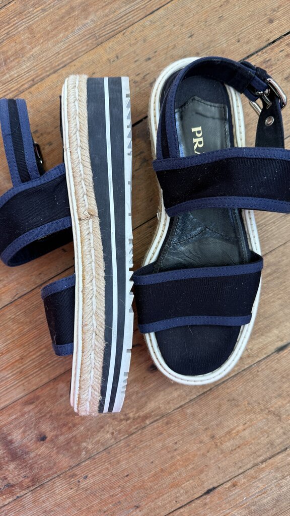 Canvas Espadrille Platform Sandals