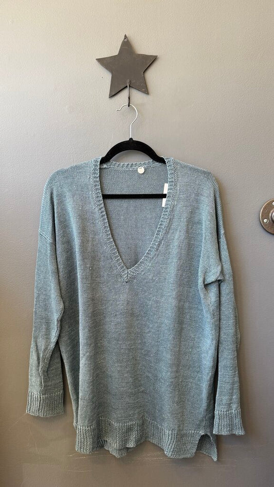 Linen Vneck Sweater