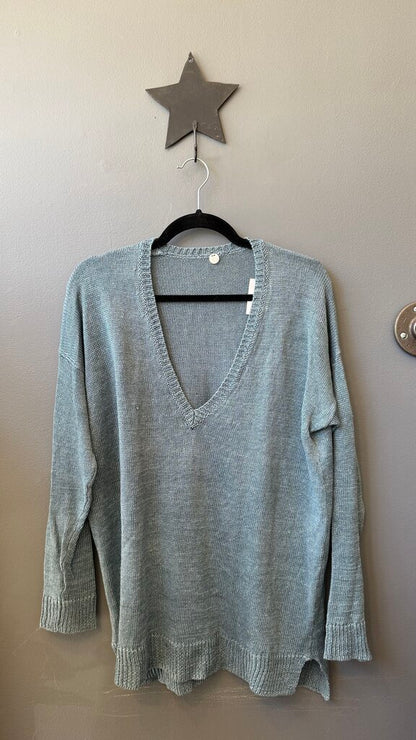 Linen Vneck Sweater